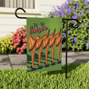 Garden flag with 'Christmas Outdoor Holiday' design