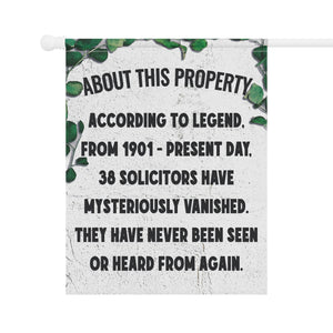 No Soliciting Sarcastic Warning Funny Yard Flag