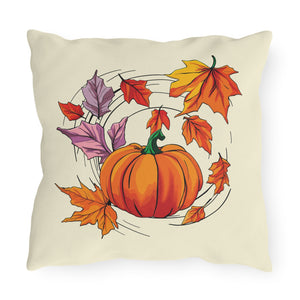 throw pillow with 'Pumpkin Leaves Fall' design