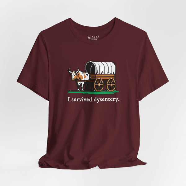 Oregon Trail I Survived Dysentery 80s Game Pop Culture T-Shirt