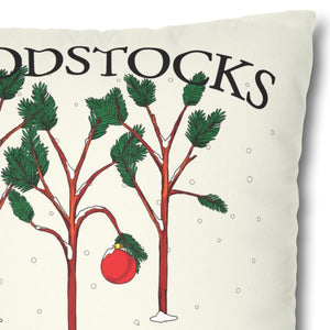 throw pillow with 'Charlie Brown Cover Cute Holiday' design