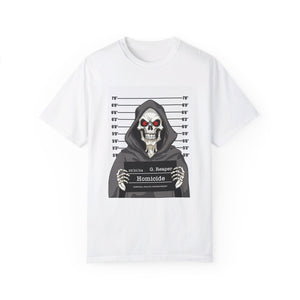 Comfort Colors® Grim Reaper Mug Shot Funny T-Shirt