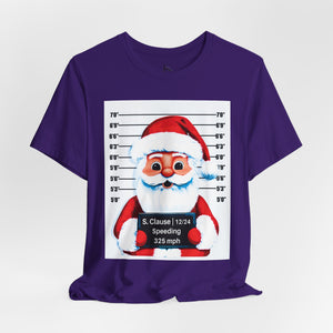 Arrested Santa Mug Shot Funny Christmas T-Shirt