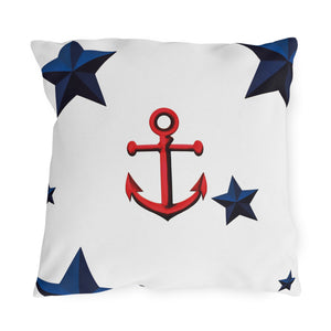 throw pillow with 'Anchor & Stars Patriotic' design