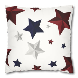 throw pillow with 'Patriotic Stars Cover' design
