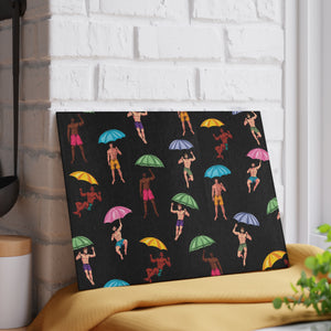 It's Raining Men Glass Cutting Board