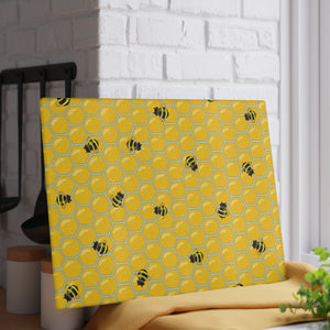 Bumble Bees Cooking Gifts Yellow Glass home decor item