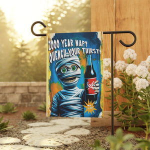 Garden flag with 'Halloween Mummy Vintage Retro' design
