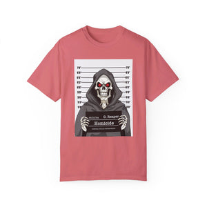 Comfort Colors® Grim Reaper Mug Shot Funny T-Shirt
