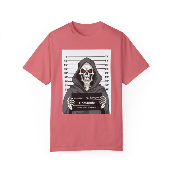 Comfort Colors® Grim Reaper Mug Shot Funny T-Shirt