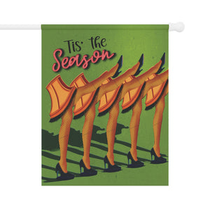Garden flag with 'Christmas Outdoor Holiday' design