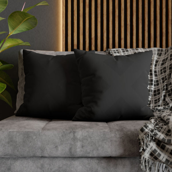 Black Chic Faux Suede Soft Pillow Cover