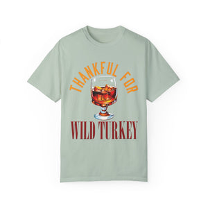 Berry t-shirt with 'Wild Turkey Funny Holiday' design on a white background