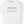 White t-shirt with red, blue, and black text on a white background