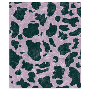 Lilac and Blue Animal Print Decorative Throw Blanket