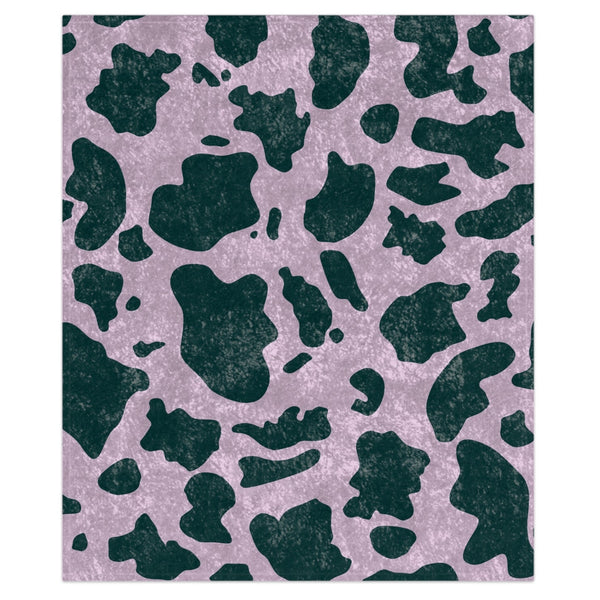 Lilac and Blue Animal Print Decorative Throw Blanket