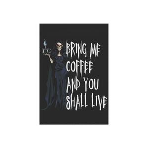 Grim Reaper Coffee Lovers Halloween Yard Flag