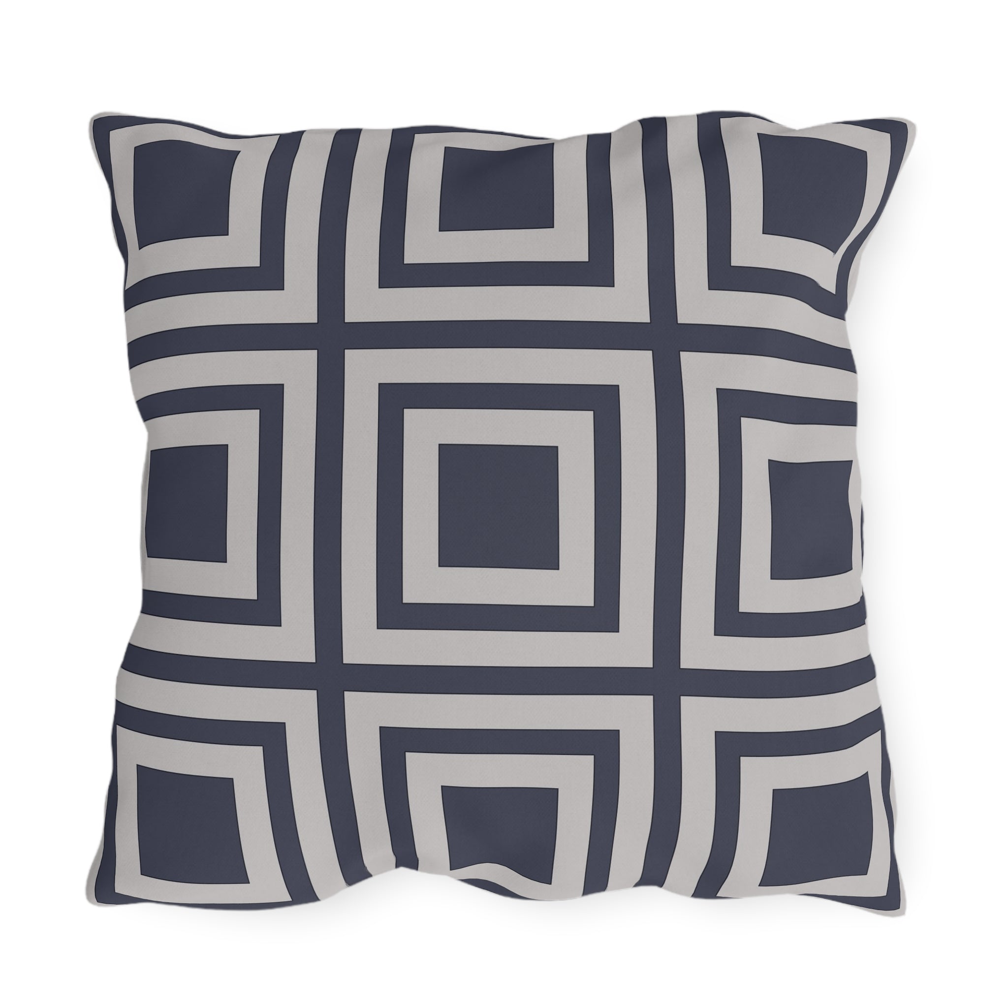 Behr Sapphire Blue Blocks Outdoor Throw Pillow