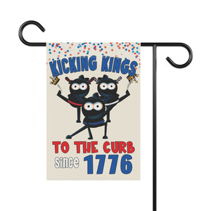 July 4th Kicking Kings Funny Patriotic Yard Flag