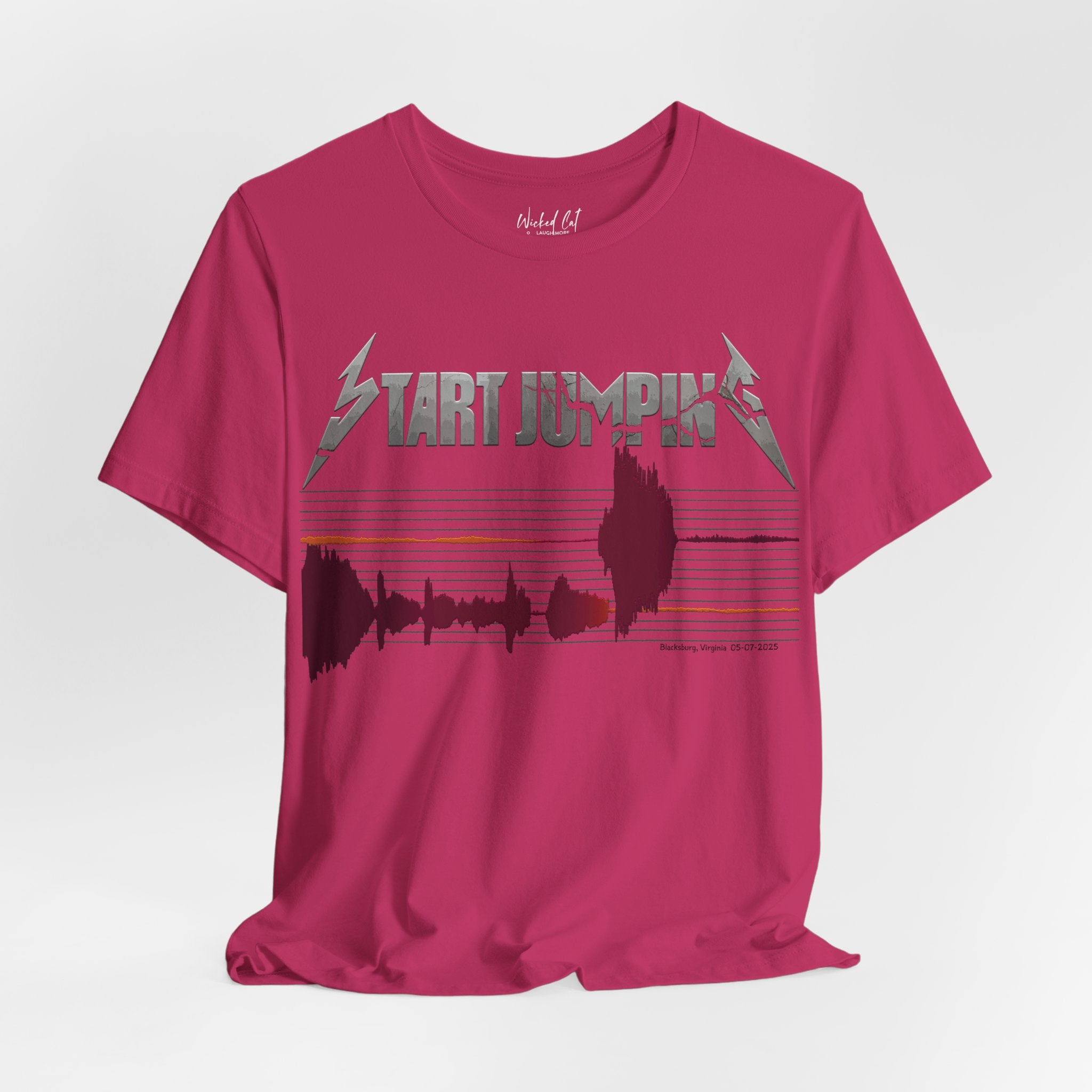 Virginia Tech Metallica Seismograph Chart T-Shirt