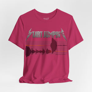 Forest t-shirt with 'Virginia Tech Metallica Seismograph Chart' design on a white background