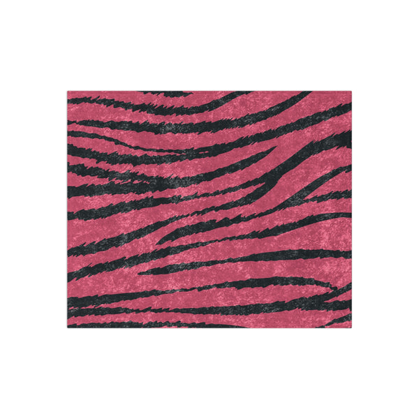 Pink & Black Tiger Print Chic Couch Throw Blanket