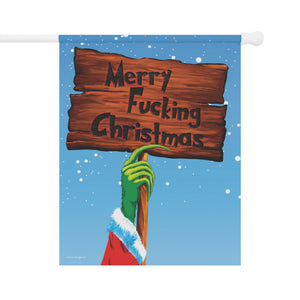 Garden flag with 'Grinch Christmas – Version B' design
