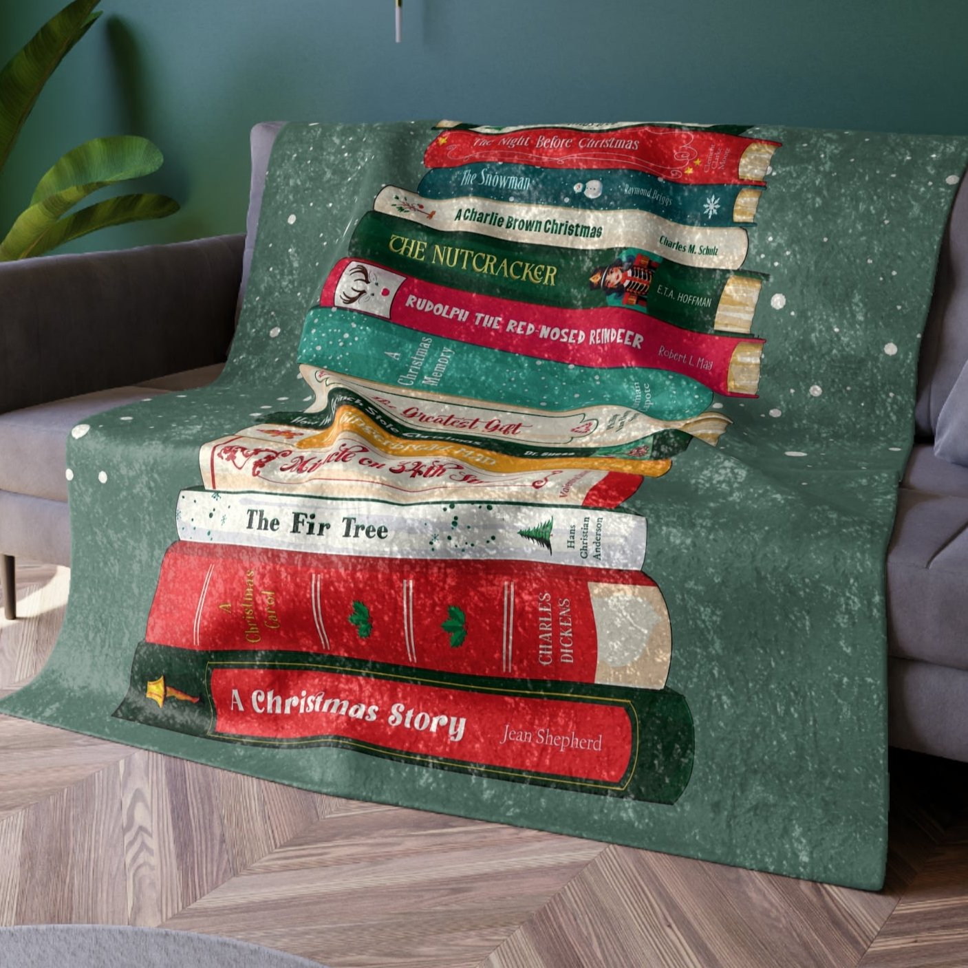 Christmas Books Throw Blanket Christmas Decor