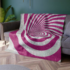 pink and white pearl swirl decorative throw blanket