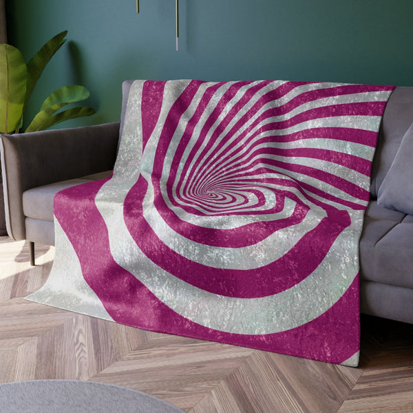 pink and white pearl swirl decorative throw blanket