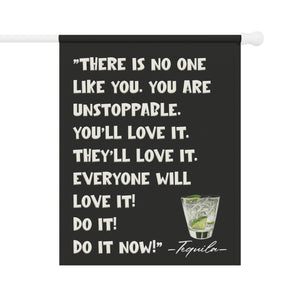 Garden flag with 'Tequila Lovers Sarcastic Funny' design