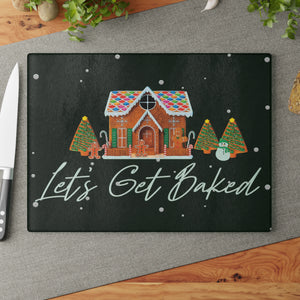 Let's Get Baked Gingerbread Christmas Cutting Board