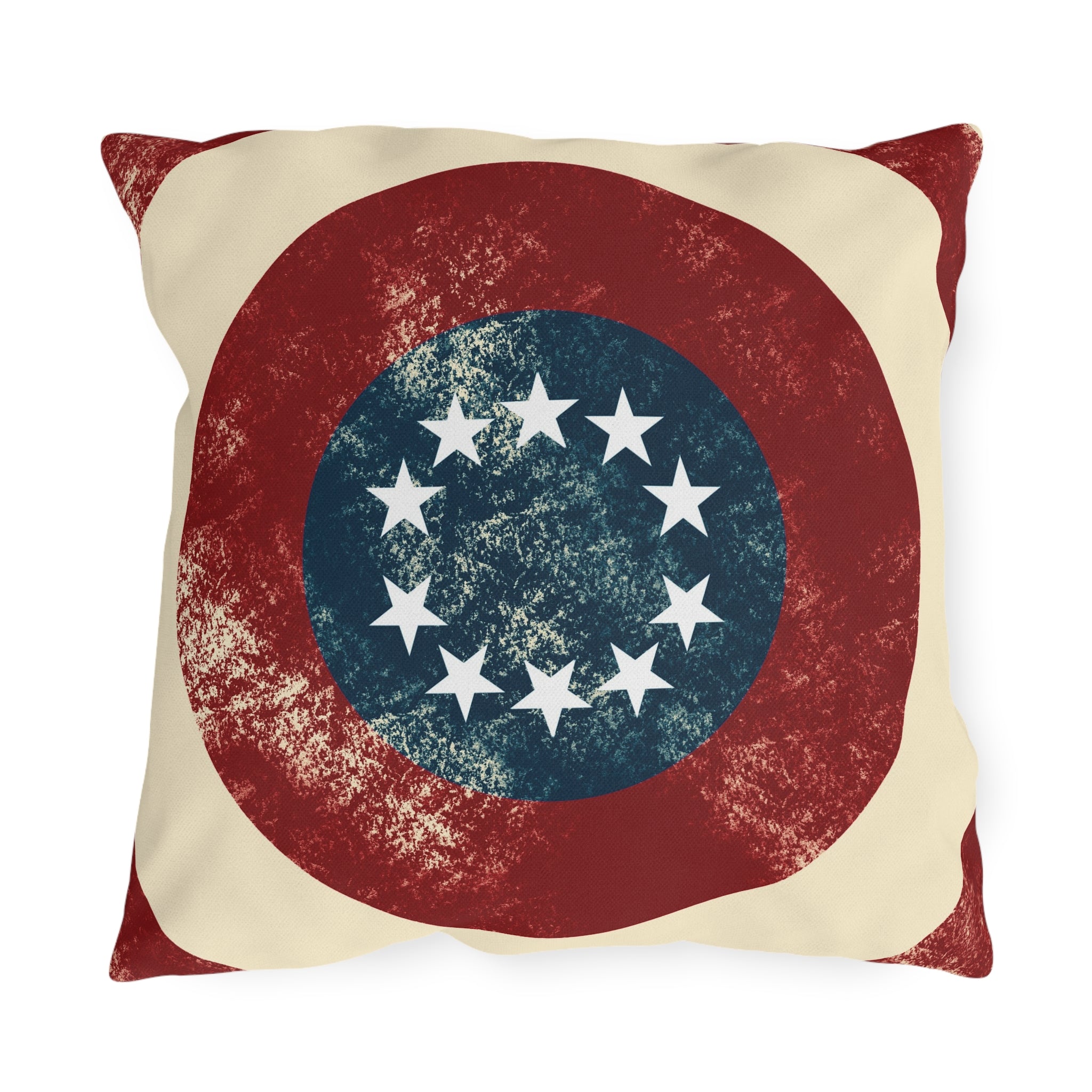 Vintage American Flag Patriotic Outdoor Indoor Throw Pillow