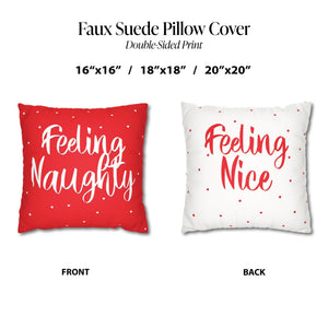 Naughty or Nice Reversible Christmas Pillow Cover