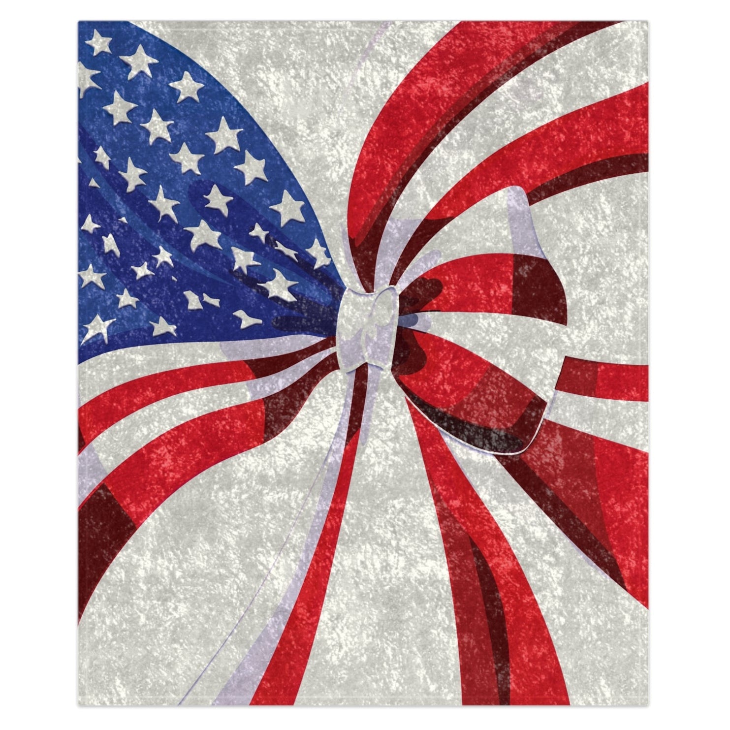American Flag Chic Patriotic Shimmering Throw Blanket
