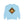 Light blue sweatshirt with a camping design on a white background