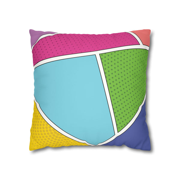 Pop Art Comic Faux Suede Decorative Pillow Cover