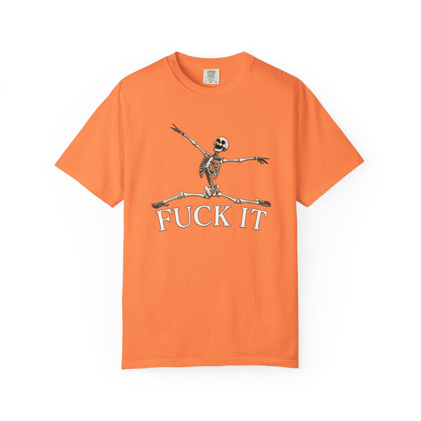 Fuck It Leaping Skeleton Halloween T-Shirt Comfort Colors®