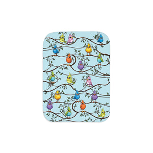 Snow Birds Soft Sherpa Baby Blanket