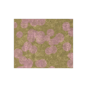 Olive & Pink Polka Dot Decor Throw Blanket