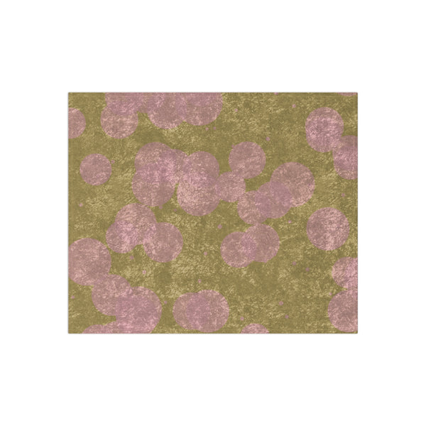 Olive & Pink Polka Dot Decor Throw Blanket