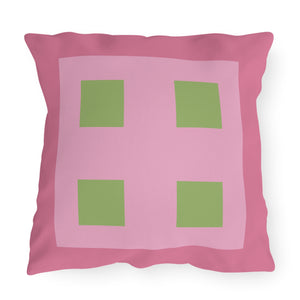 throw pillow with 'Pastel Pink & Green' design