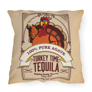 Turkey Tequila Funny Thanksgiving Throw Pillow