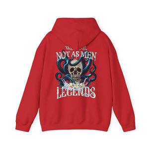 Pirate Sayings Skull Dine as Legends Men's Hoodie