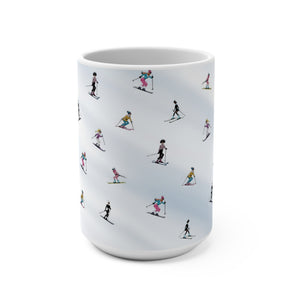 Chic Skiers Winter Mug White 15oz