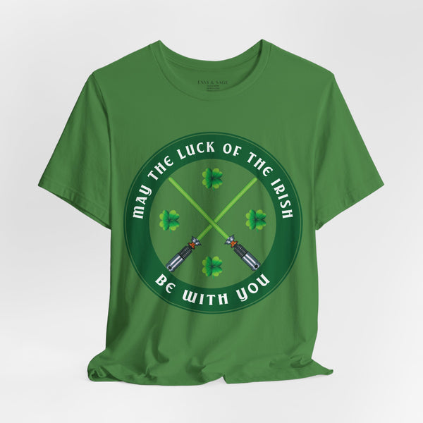 May the Luck of the Irish Be with You Sci-Fi St. Patrick's T-Shirt