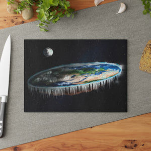Flat Earth Funny Kitchen Decor Cutting Board