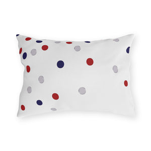 throw pillow with 'Patriotic Polka Dot American Chic Accent' design