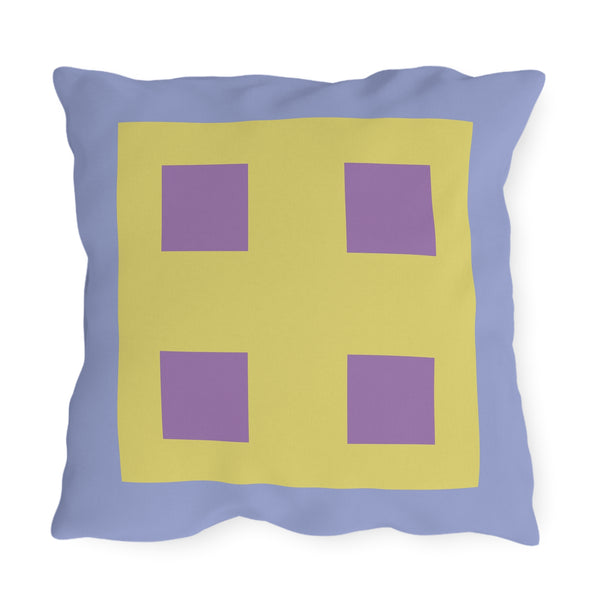 Pastel Blue & Purple Indoor Outdoor Throw Pillow
