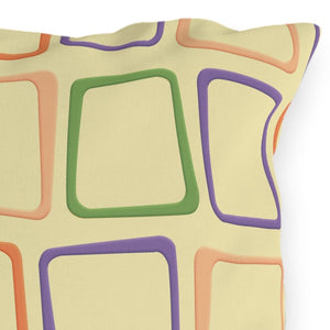 Mid-Century Modern Yellow Indoor Outdoor Pillow